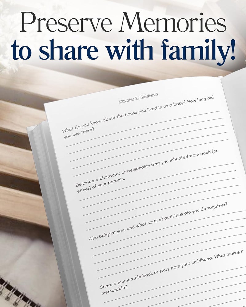 Coco & Lan Brother's Life Story Journal (Hardcover): A Meaningful Keepsake for Brother to Share His Journey & Memories, Book Includes 250+ Prompt Questions, Sentimental Gift for Father's Day, Birthday, Christmas - Image 4